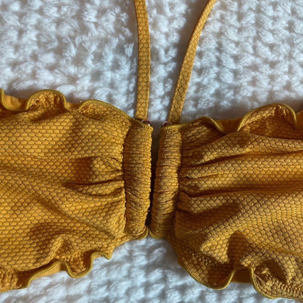 Seafolly | Stardust U-Tube Bandeau Bikini Top in Saffron | Swim Top | NWOT - Picture 9 of 16